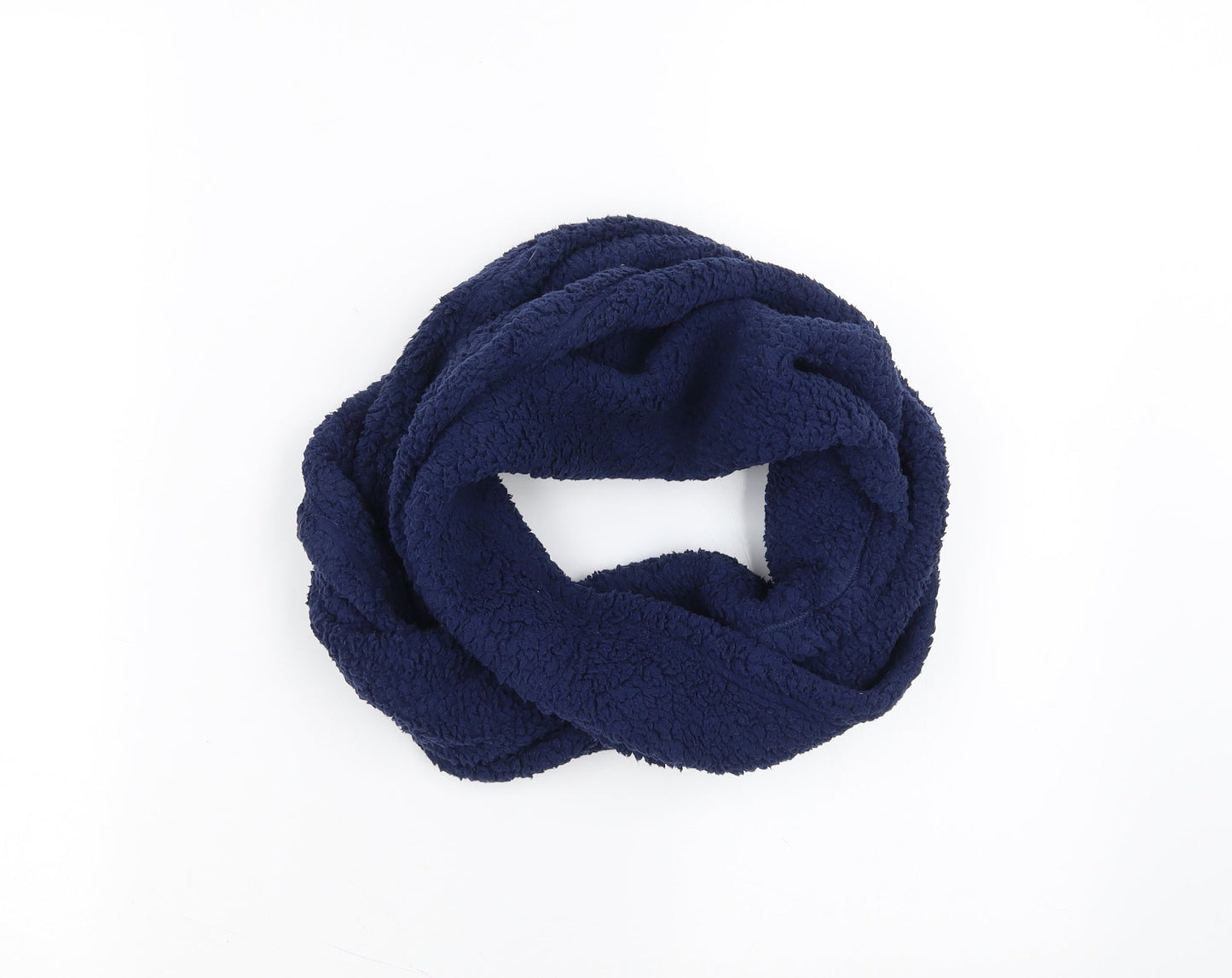 Lands' End Womens Blue Fleece Scarf - loop scarf