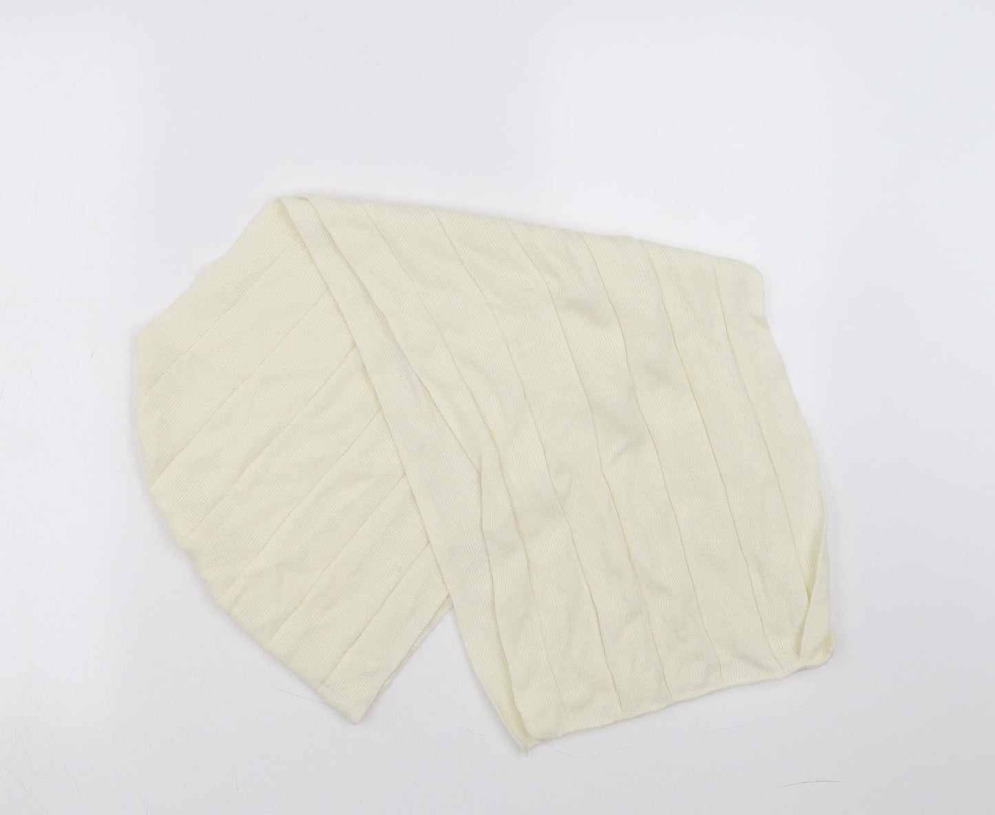Preworn Womens Ivory Striped Scarf