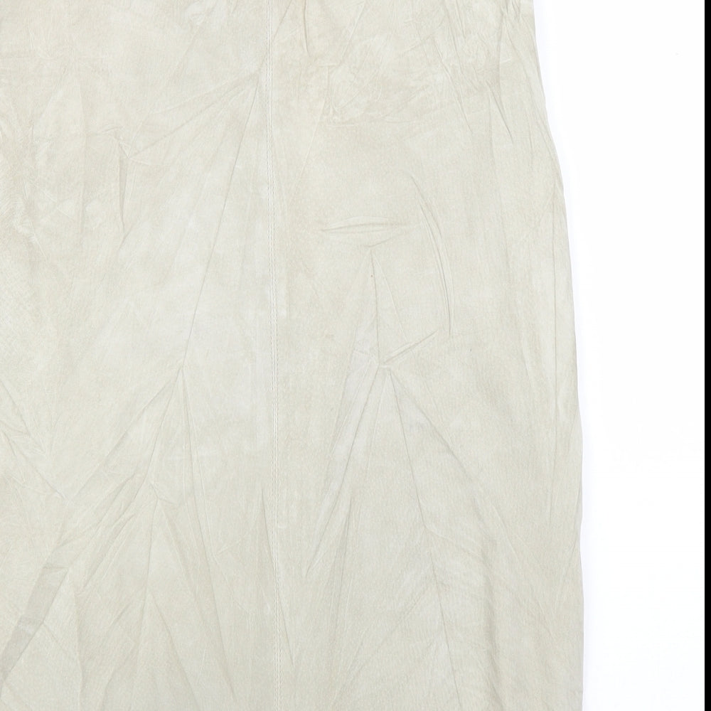 New Look Womens Beige A-Line Skirt Size 12