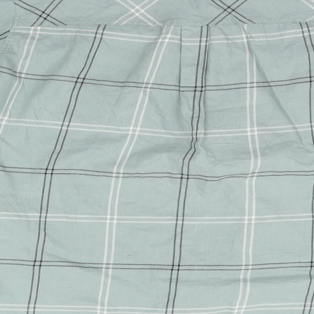 Divided Mens Green Check Button-Up Size 14