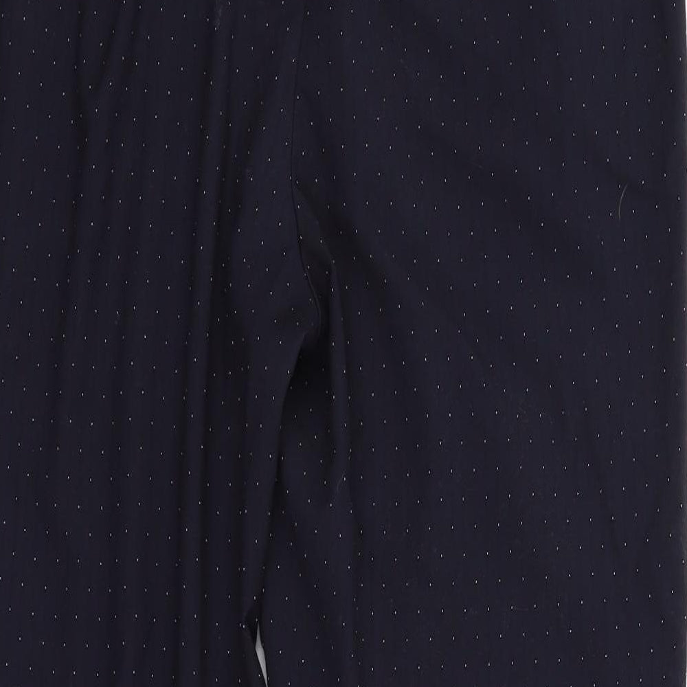 Marks and Spencer Womens Black Houndstooth Trousers Size 14 L23 in