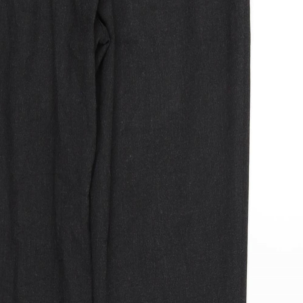 Marks and Spencer Womens Grey Houndstooth Trousers Size 14 L30 in