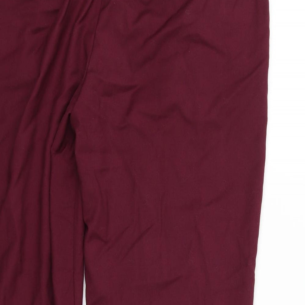 Marks and Spencer Womens Purple Trousers Size 14 L25 in
