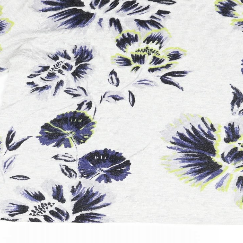 Marks and Spencer Womens Grey Floral Pullover Jumper Size 8