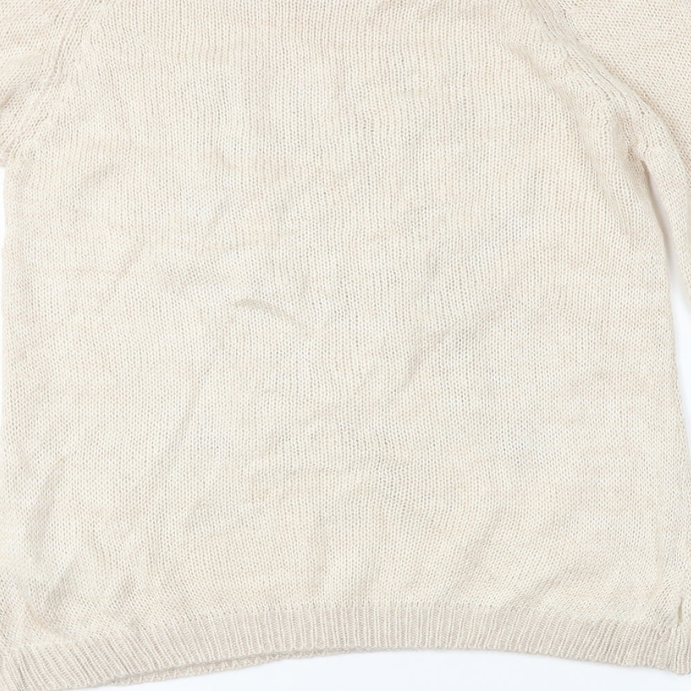 New Look Womens Beige Pullover Jumper Size 6