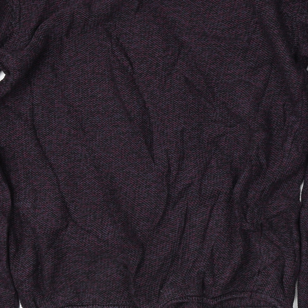 Cedarwood State Mens Purple Pullover Jumper Size M
