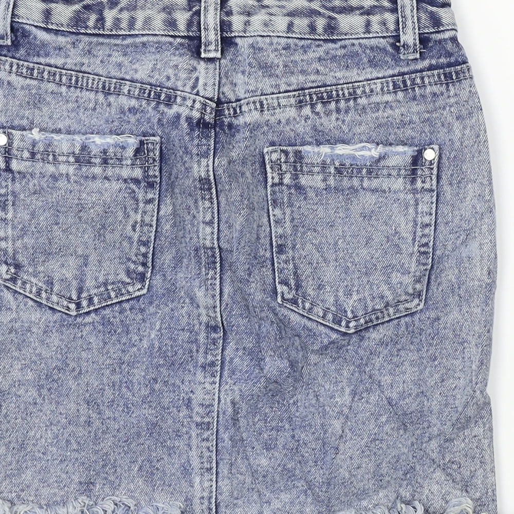 Missguided Womens Blue Bandage Skirt Size 26 in