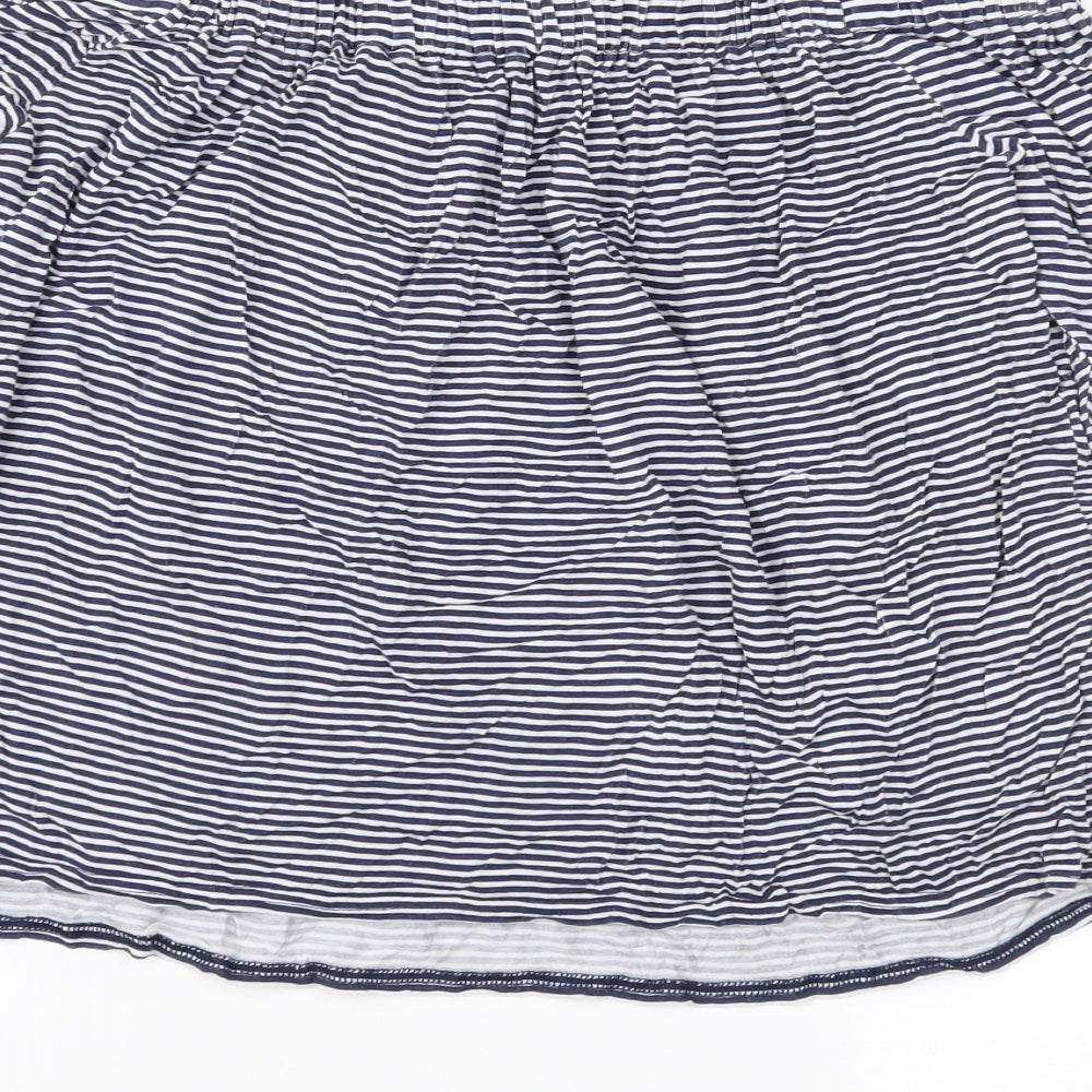 Atmosphere Womens Blue Striped Basic Blouse Size 14