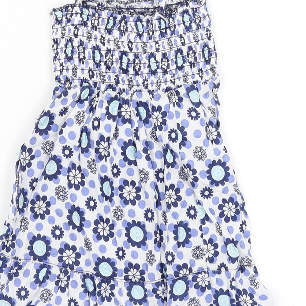 Cherokee Baby Blue Floral Fit & Flare Size 12-18 Months