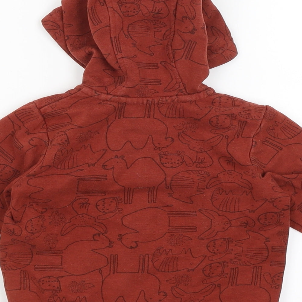 George Baby Brown Pullover Jumper Size 6-9 Months - Animals