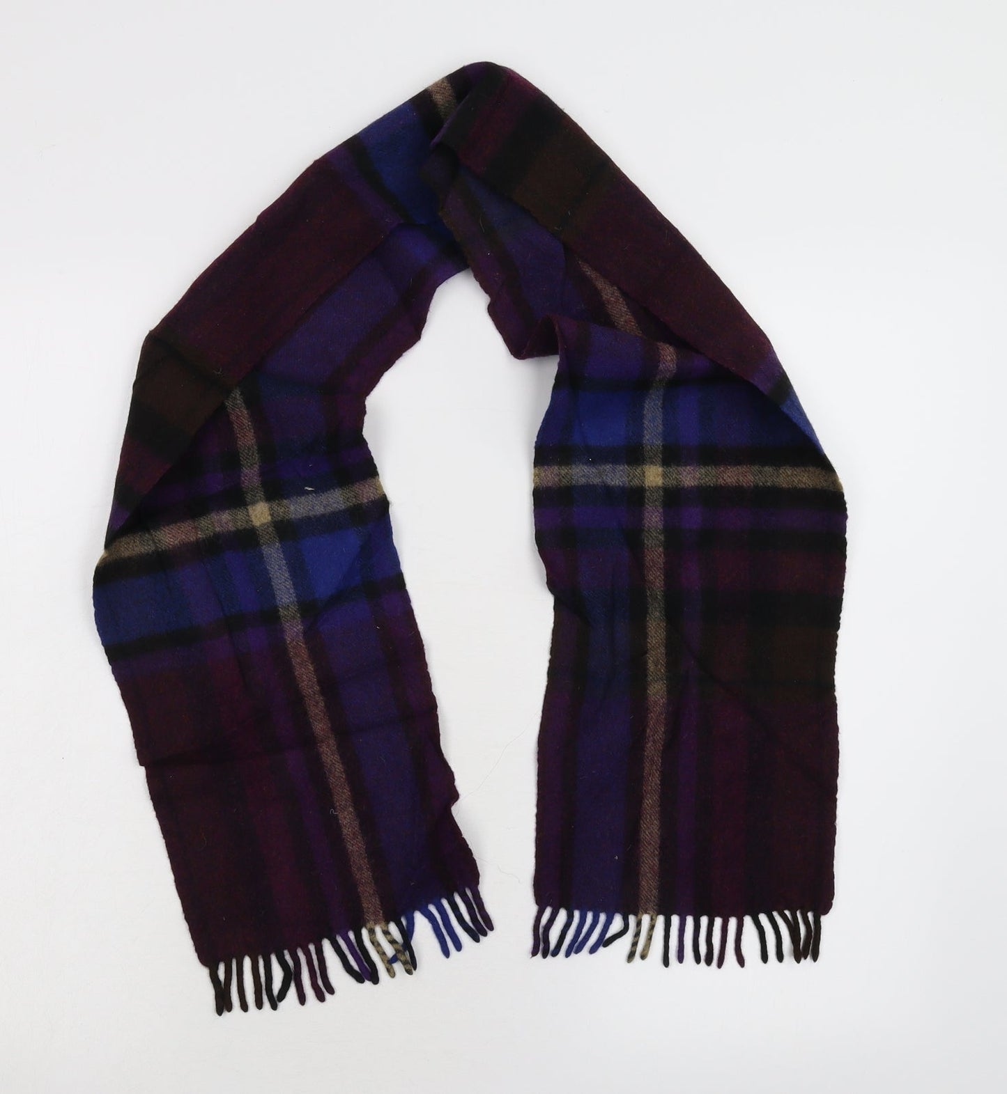 Preworn Unisex Multicoloured Check Scarf
