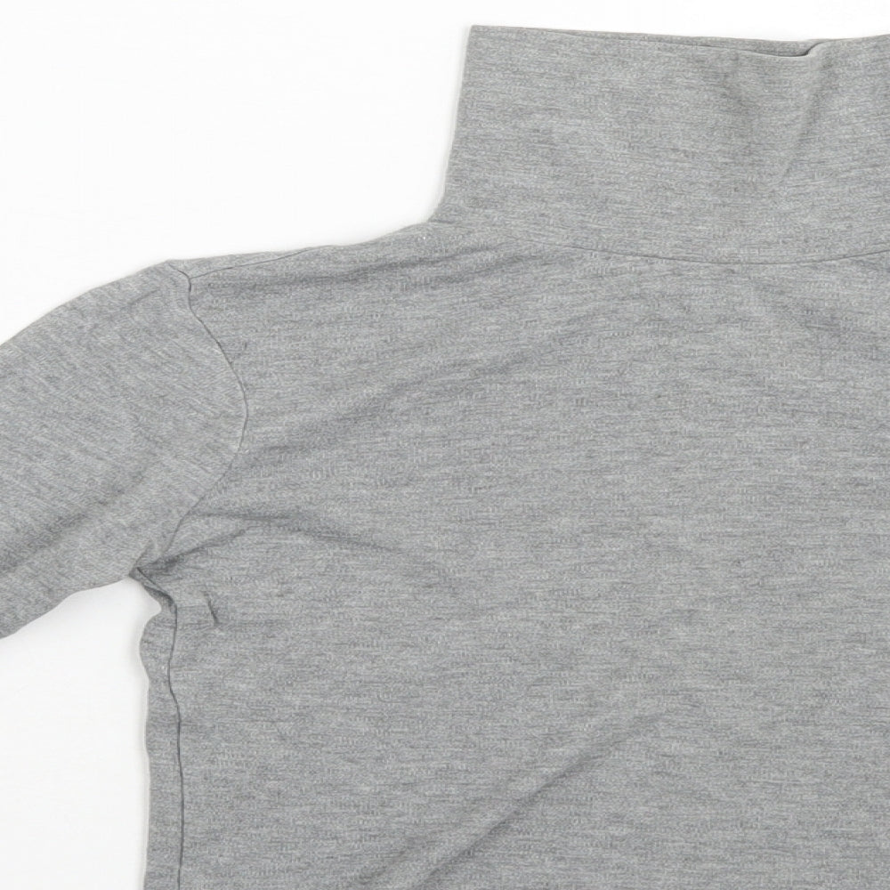 Preworn Girls Grey Pullover Jumper Size 5-6 Years