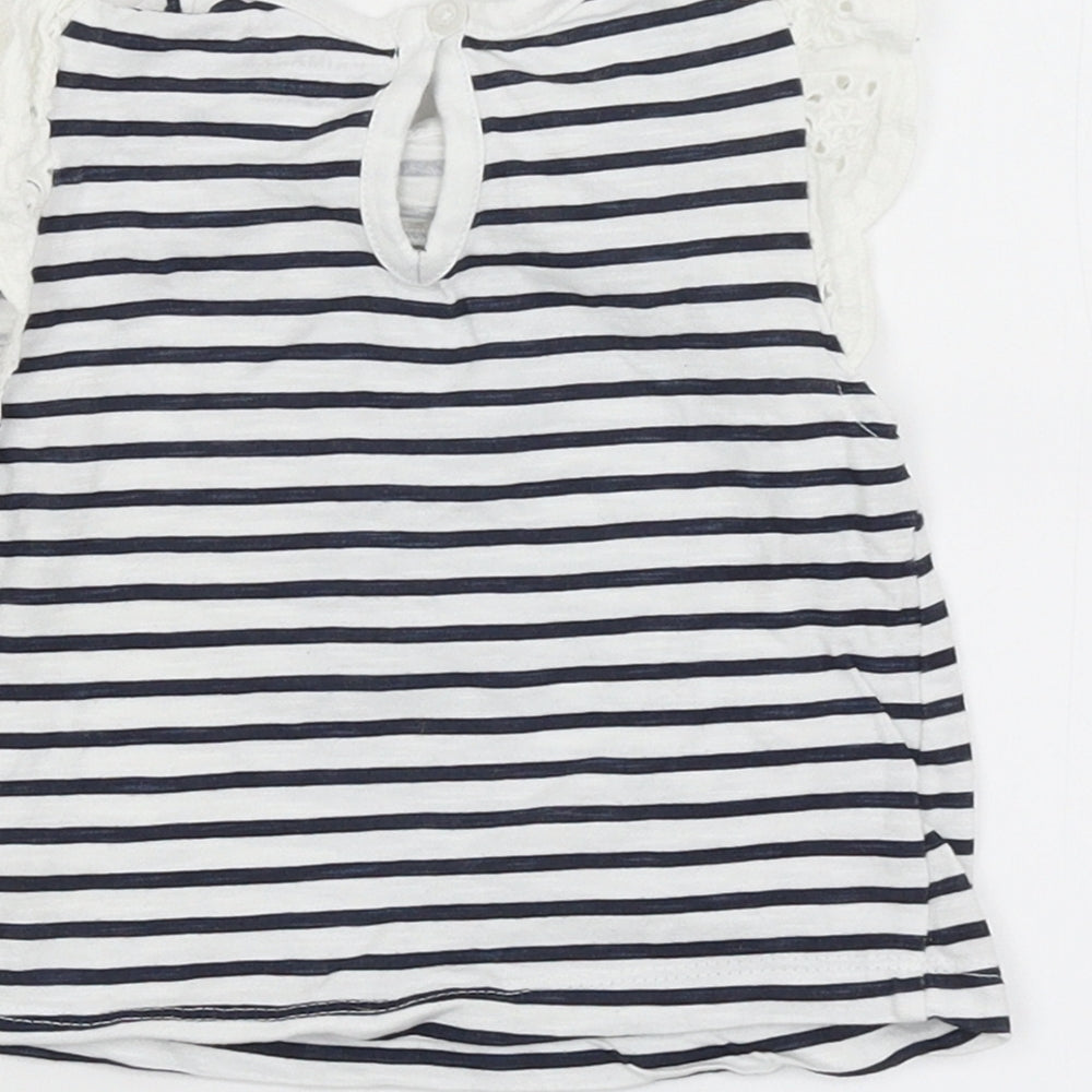 Primark Girls White Striped A-Line Size 6-9 Months