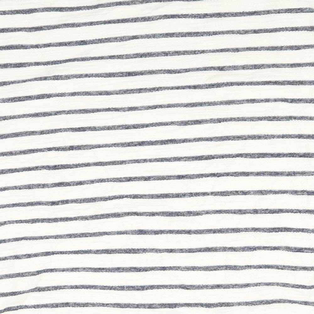 Marks & Spencer Womens White Striped Pullover Jumper Size 10