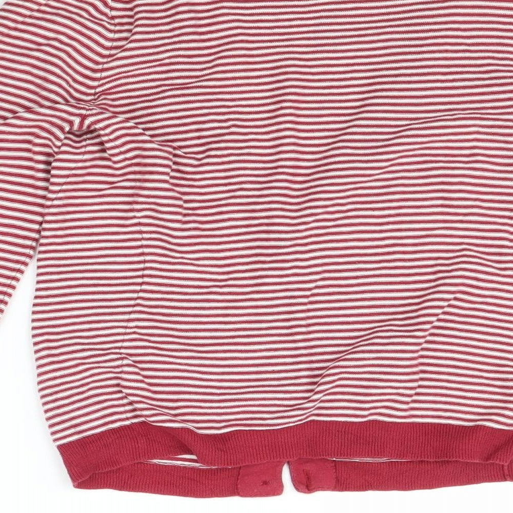 Gap Womens Pink Striped Cardigan Jumper Size M