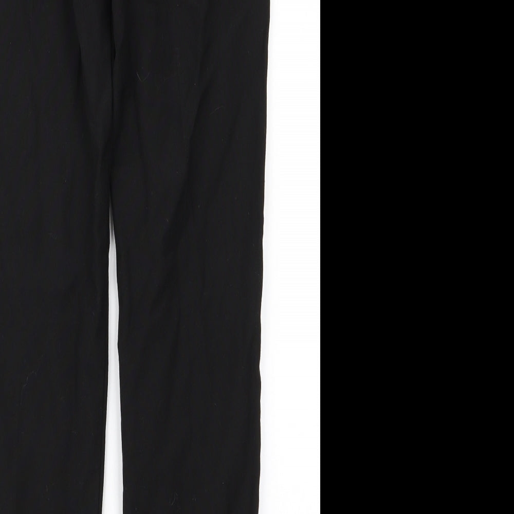 Preworn Girls Black Chino Trousers Size 9 Years