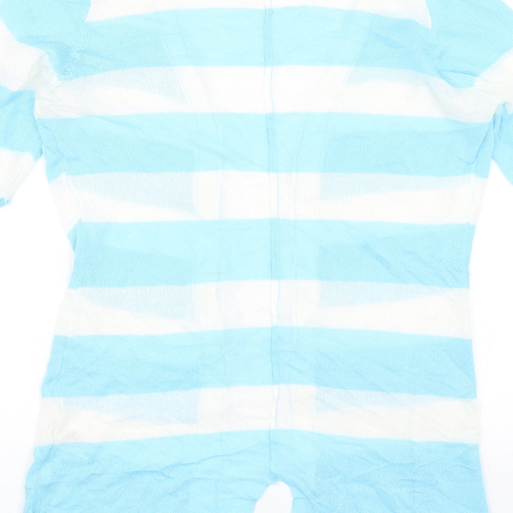 Hypr Womens Blue Striped Shrug Jumper Size S