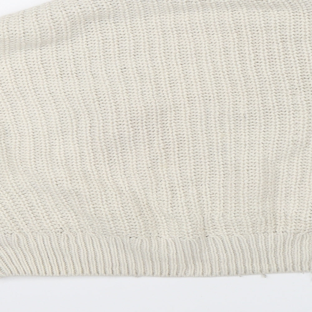 H&M Womens White Pullover Jumper Size M