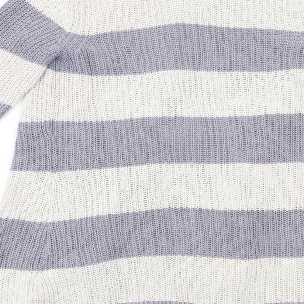 Marcel & madison Womens Multicoloured Striped Cardigan Jumper Size M