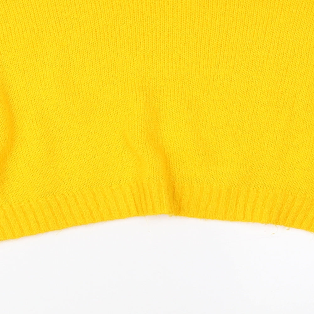 Divided Womens Yellow Shrug Jumper Size M
