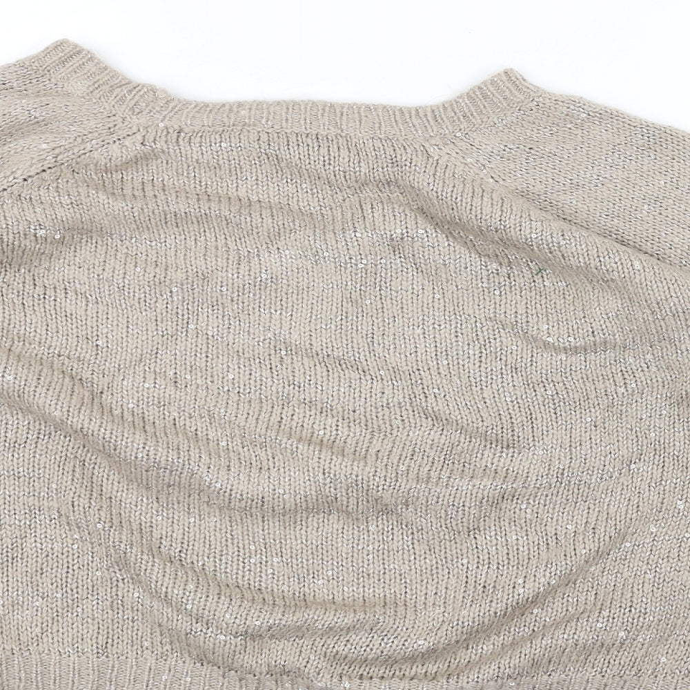Store Twenty One Womens Brown Knit Pullover Jumper Size L
