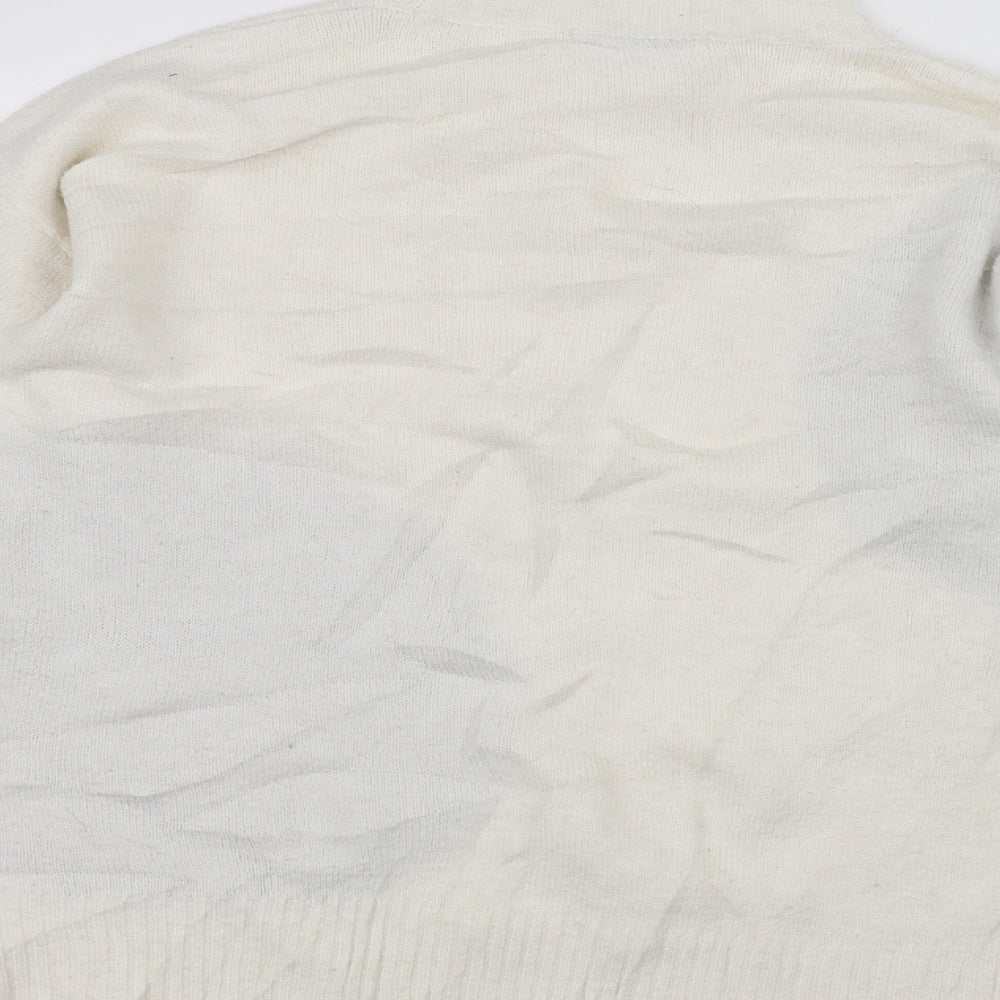 George Womens White Pullover Jumper Size M