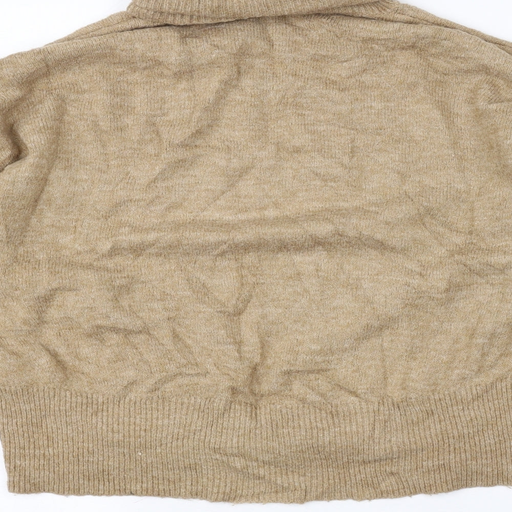 H&M Womens Brown Knit Pullover Jumper Size XS