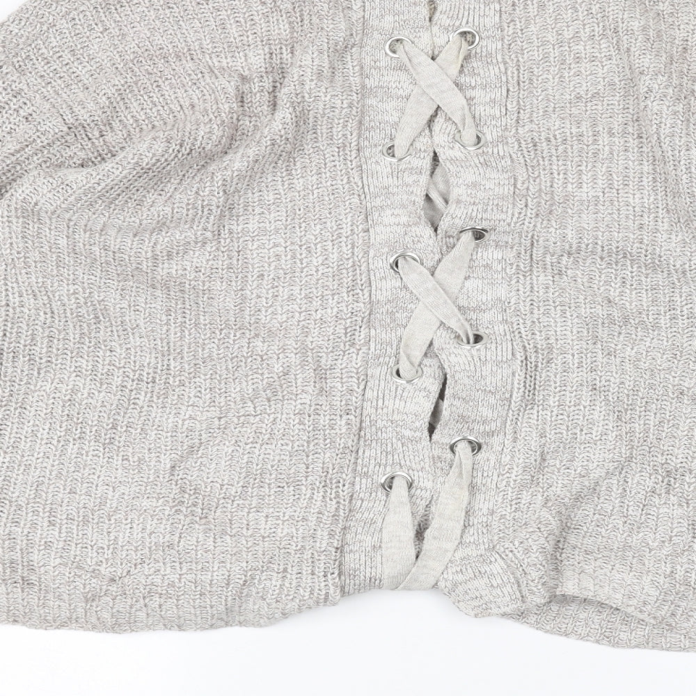 Bobeau Womens Grey Knit Pullover Jumper Size M