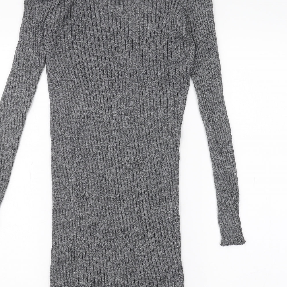 Brave Soul Womens Grey Cardigan Jumper Size S