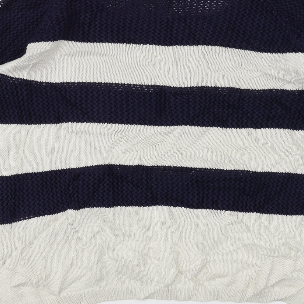 Gap Womens White Striped Pullover Jumper Size M