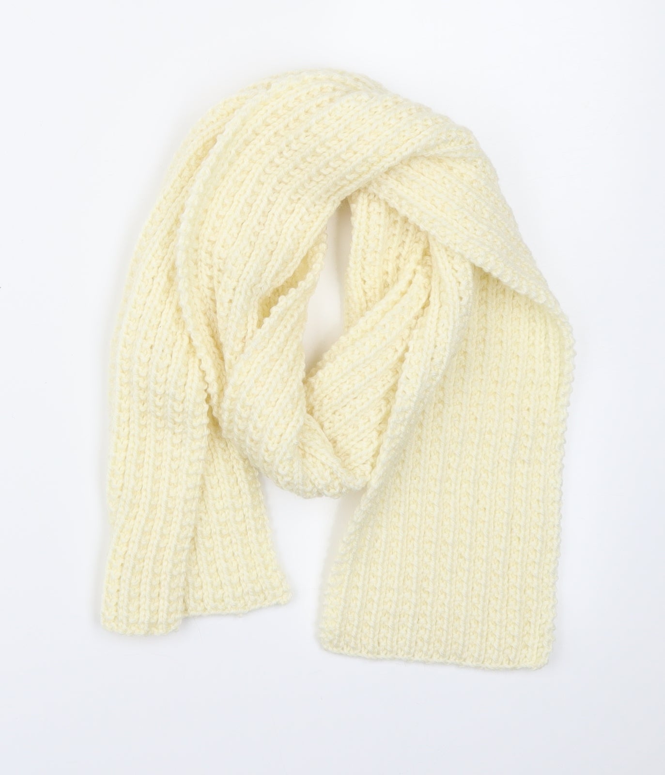 Preworn Womens Ivory Knit Scarf