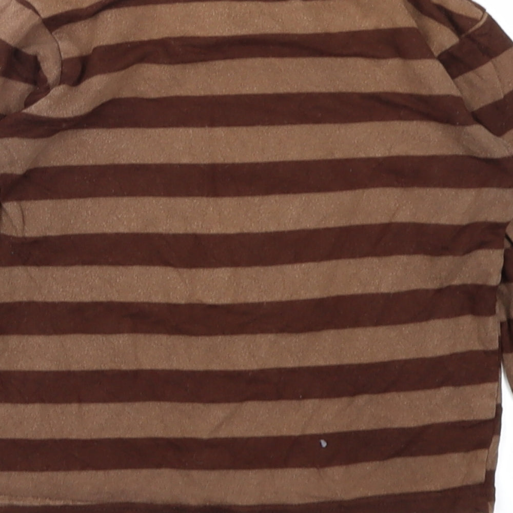 Fisher Boys Brown Striped Basic T-Shirt Size 2-3 Years