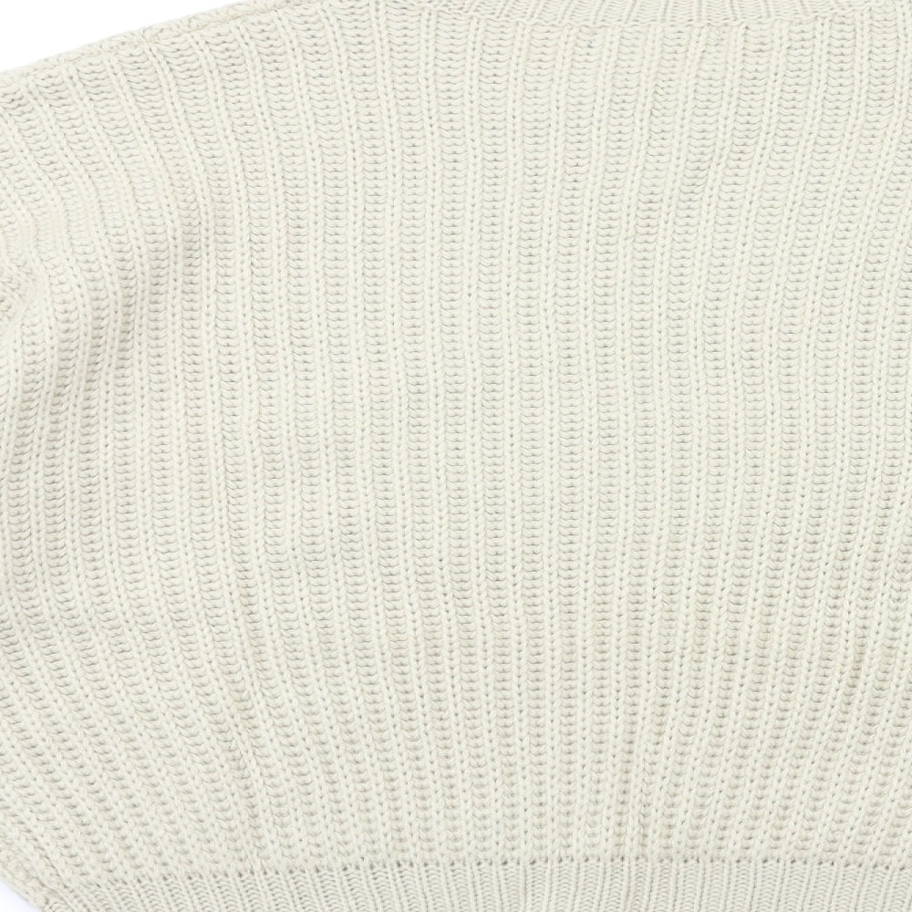 SheIn Womens Beige Knit Pullover Jumper Size L