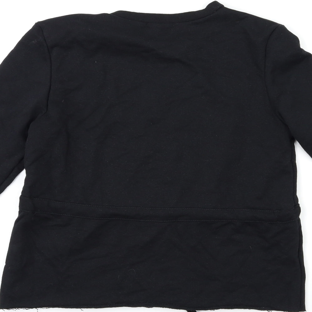 PRETTYLITTLETHING Womens Black Pullover Sweatshirt Size 8