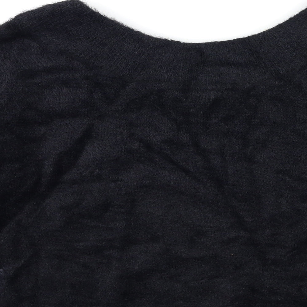 New Look Womens Black Knit Pullover Jumper Size M