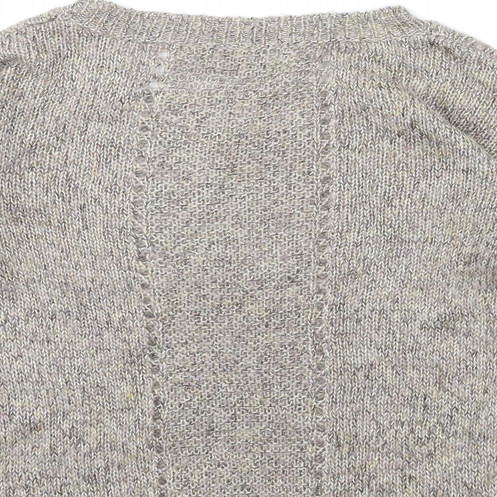 RJR.John Rocha Womens Silver Knit Pullover Jumper Size 8