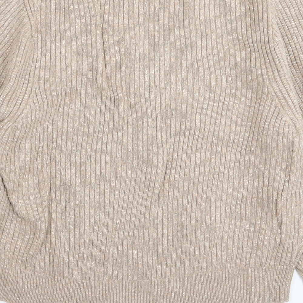 uuu Womens Beige Pullover Jumper Size M