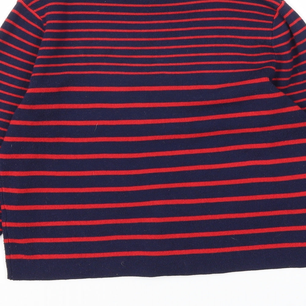 New Look Womens Red Striped Pullover Jumper Size 10