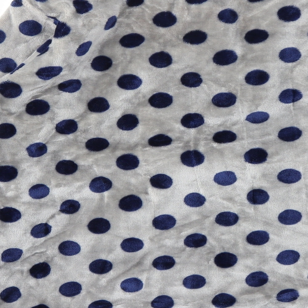 WONDERFUL NIGHT Womens Grey Polka Dot Top Gown Size M