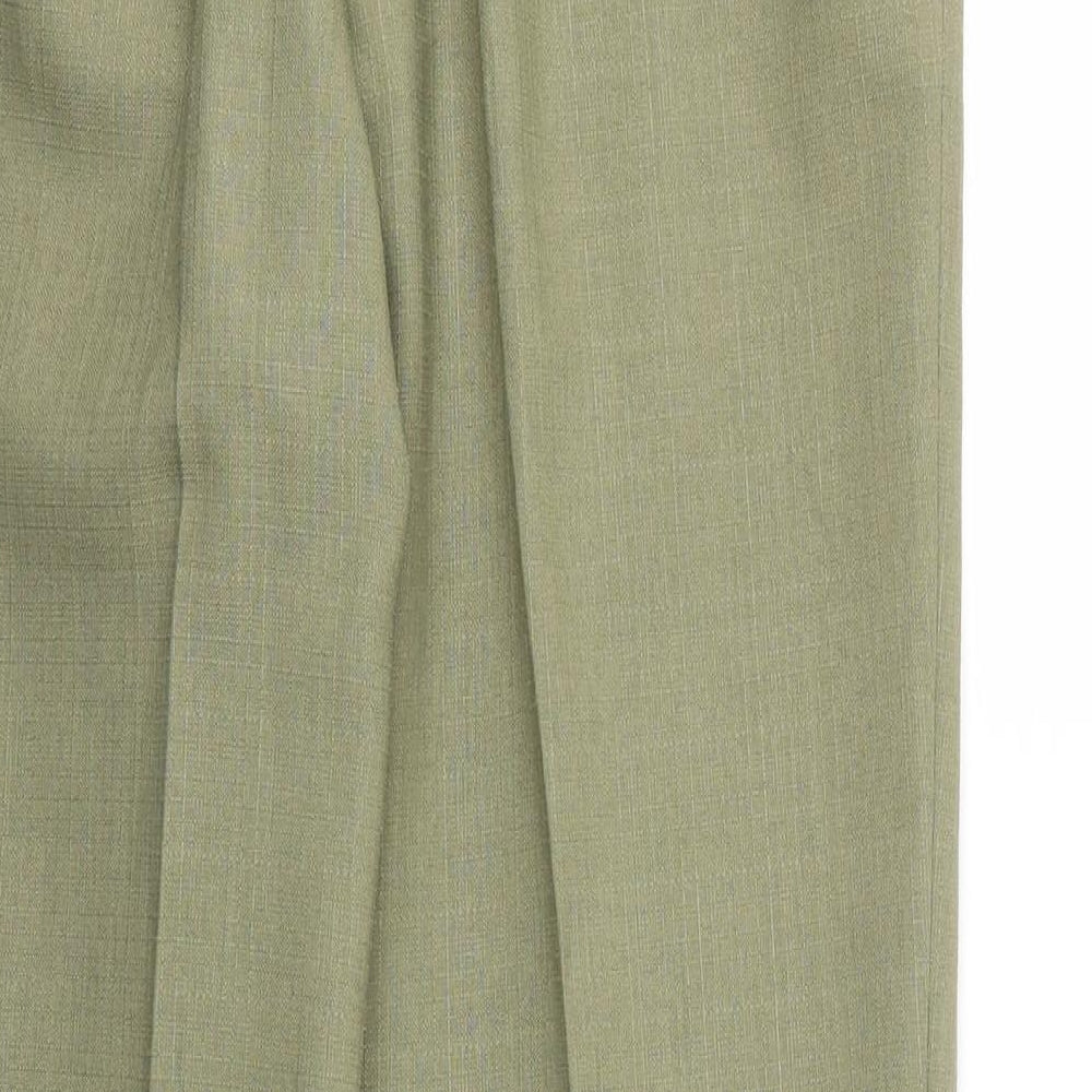 M&S Womens Green Trousers Size 10 L26 in - Stretch waistband