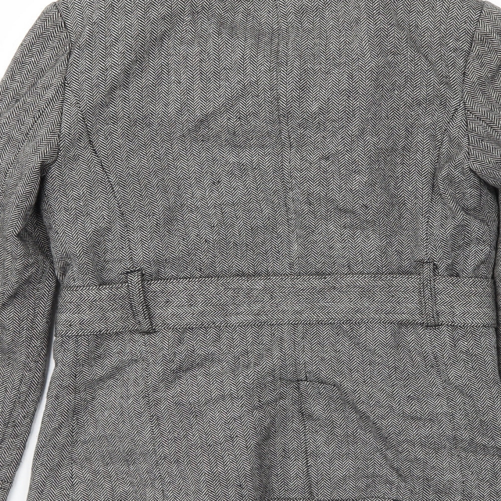 Zoe Womens Grey Jacket Coat Size 12