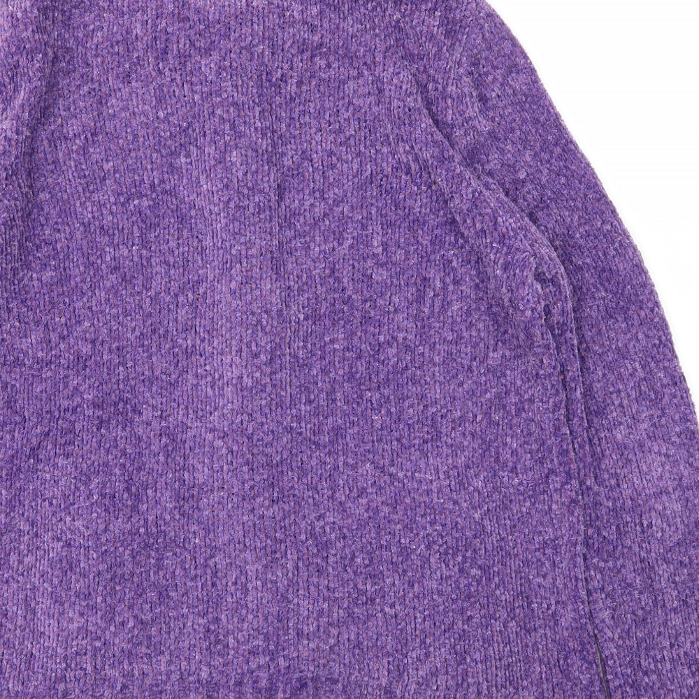 Bonmarché Womens Purple Full Zip Jumper Size M