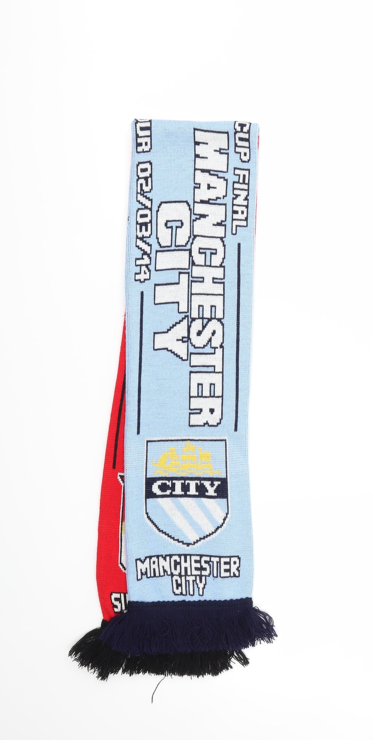Manchester Boys Blue Geometric Scarf One Size