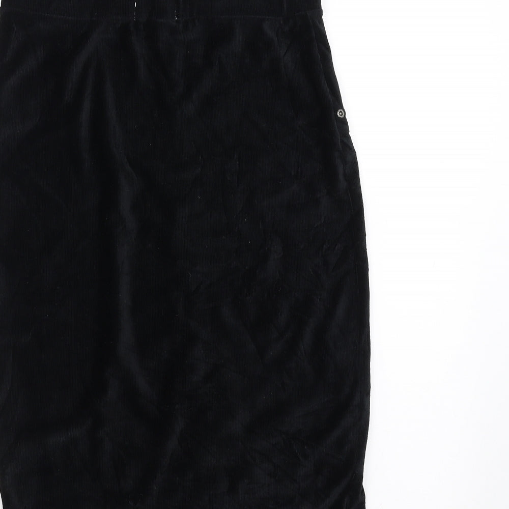 with love Womens Black Corduroy Straight & Pencil Skirt Size S