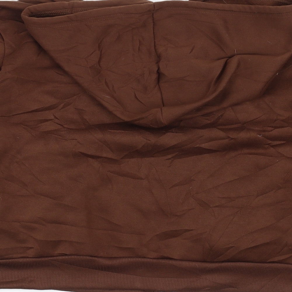 SheIn Womens Brown Full Zip Hoodie Size L