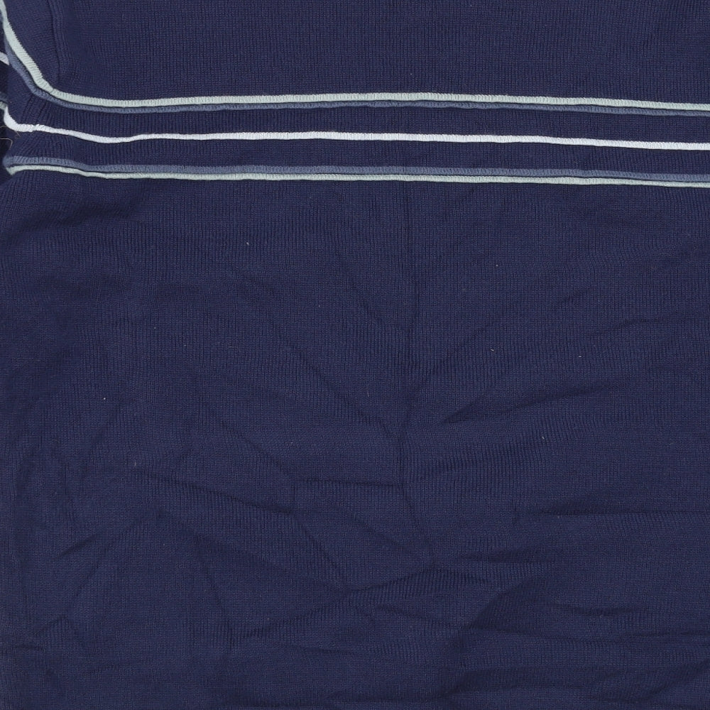 Refined Style Labs Mens Blue Pullover Jumper Size L - Stripe design