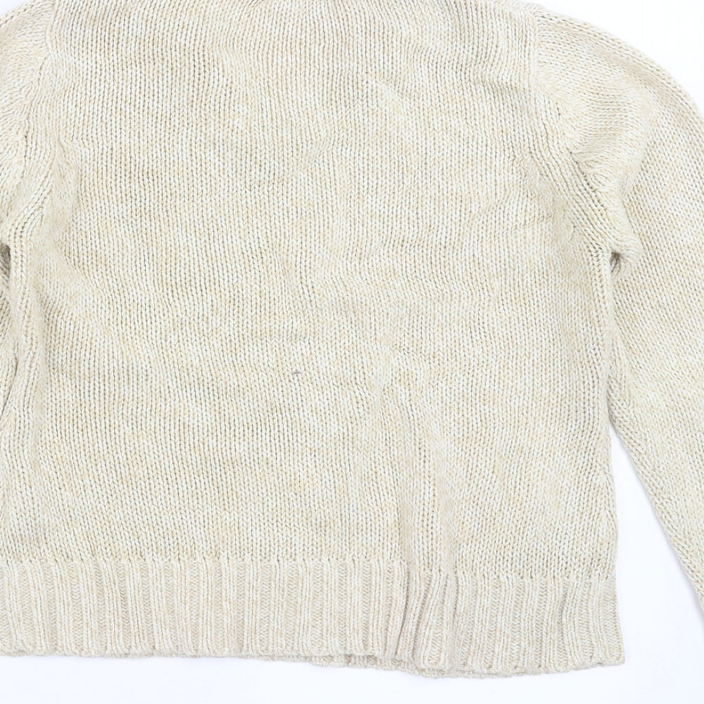 EWM Womens Beige Pullover Jumper Size S