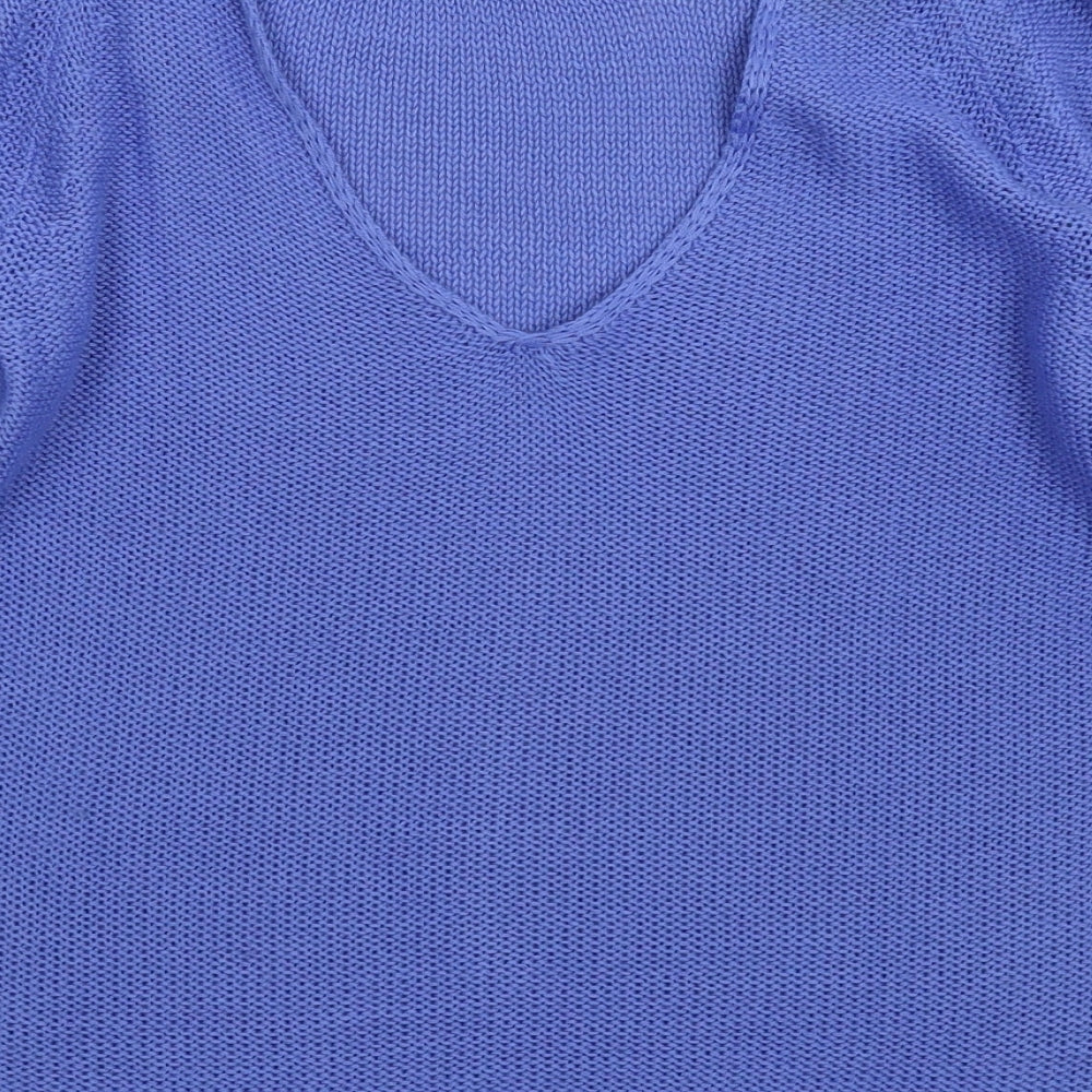 Preworn Womens Blue Knit Pullover Jumper Size M