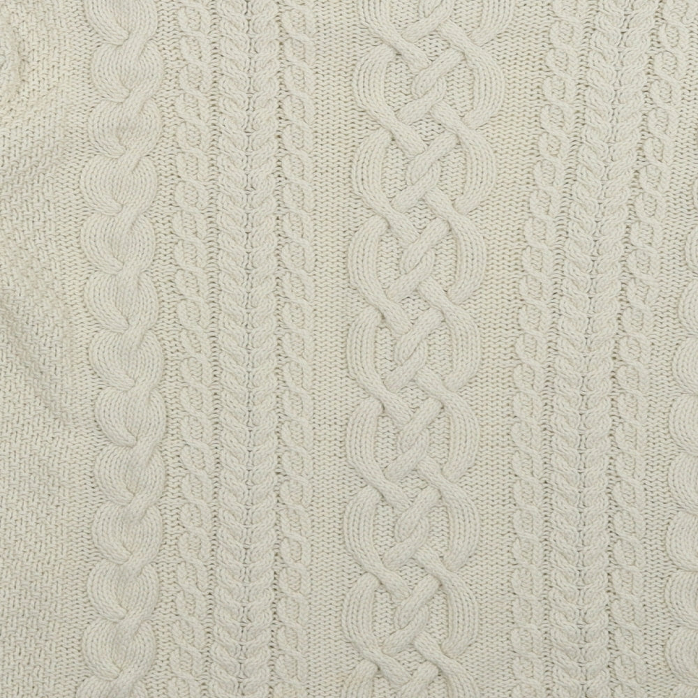 Preworn Womens White Knit Pullover Jumper Size 20