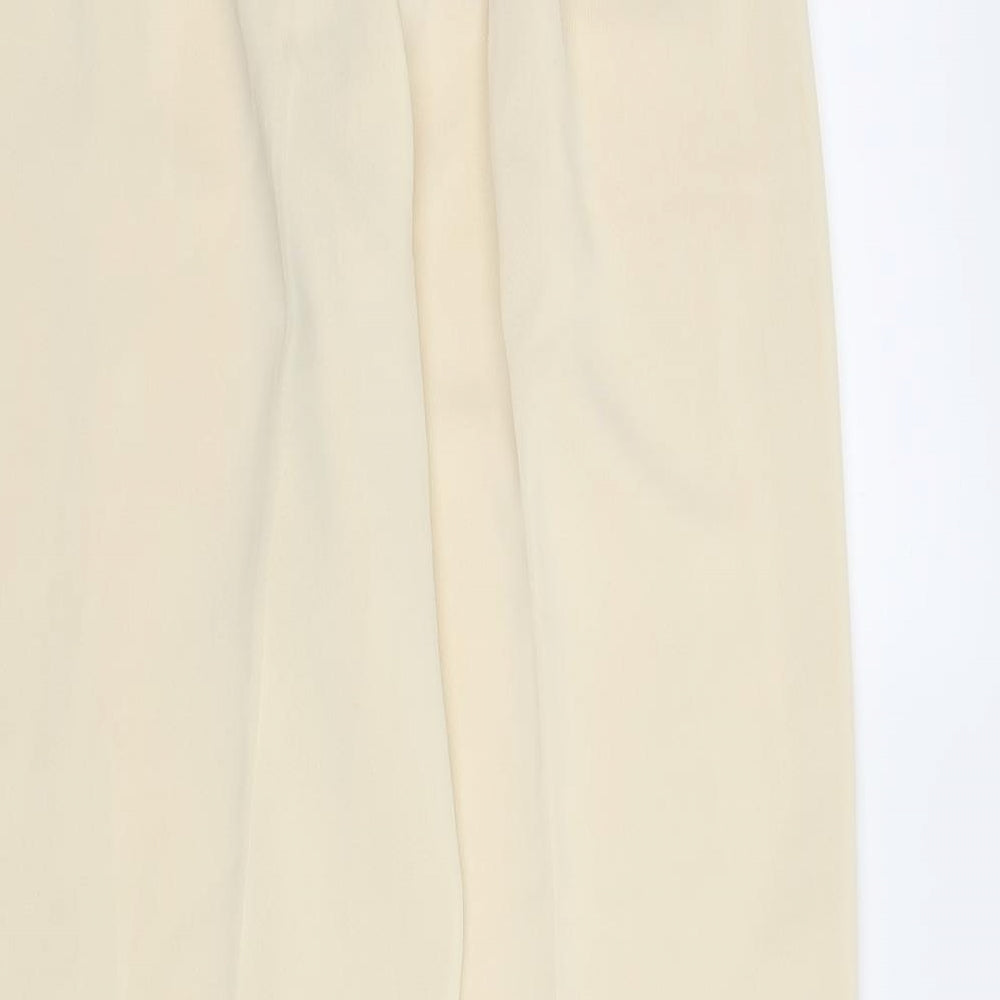 Fashion Plus Womens Beige Trousers Size 14 L30 in